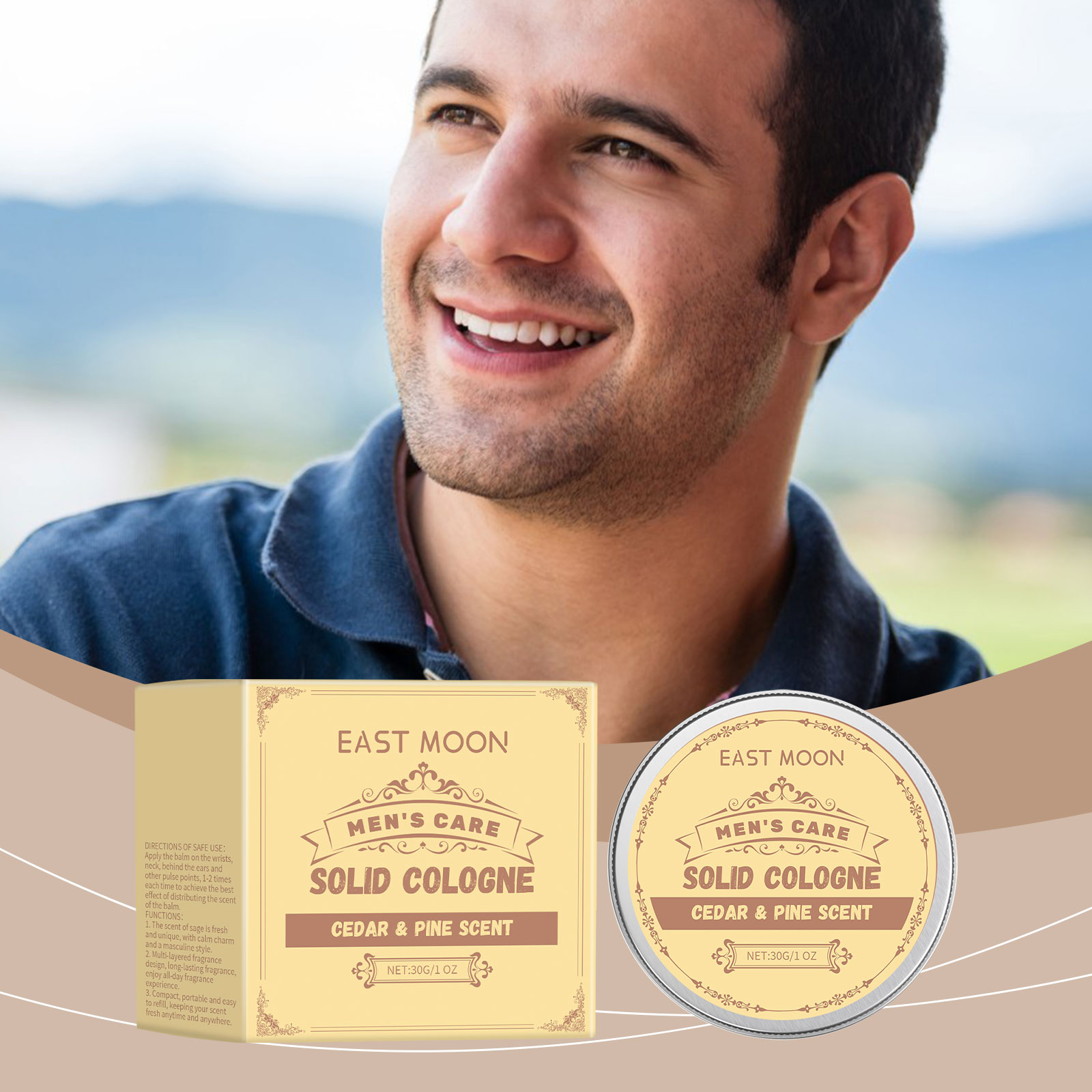Cologne Solid Balm - Doğu Ayı 30g Sedir Ağacı Katı
