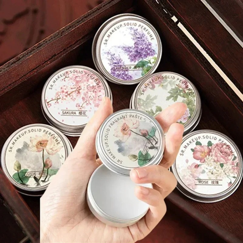 Perfume Lavender Fragrance - Kadınlar Katı Parfüm Şakayık/Lotus/Sakura/Lavanta Taşınabilir Balsamı