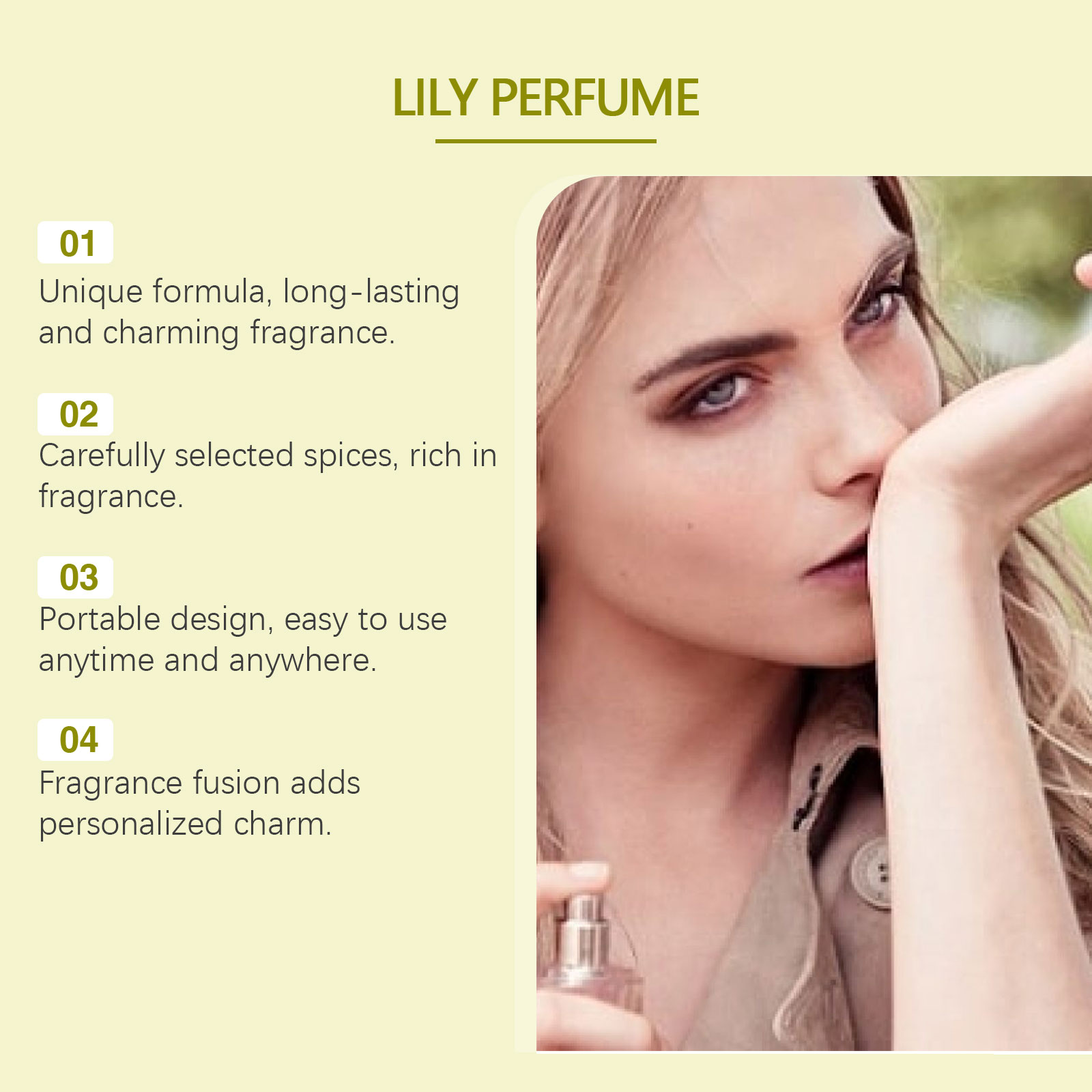 Kadınlar için Lily Parfüm Arka - Perfume Fragrance Levels incelemesi ve fiyatı